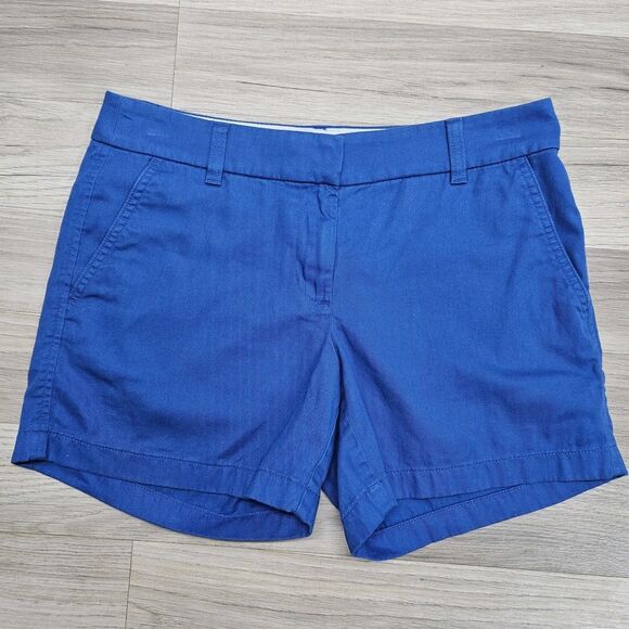 J. Crew Womens Cobalt Blue Chino Shorts Size 4 - Picture 1 of 8